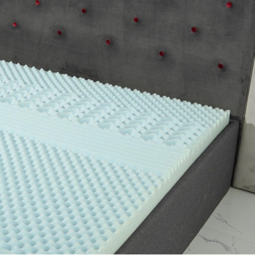 Hot sale OEM factory price 7 zone rollable bed gel infused sponge memory foam thin mattress topper