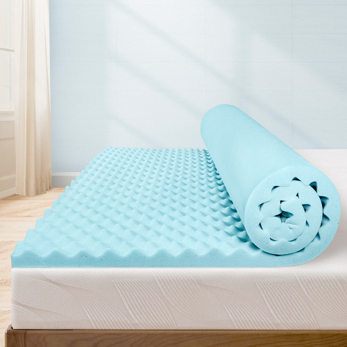 Hot sale OEM factory price 7 zone rollable bed gel infused sponge memory foam thin mattress topper