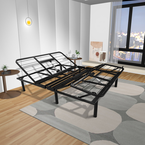 Konfurt Electric mesh adjustable bed metal frame with castorsmemory foam mattress