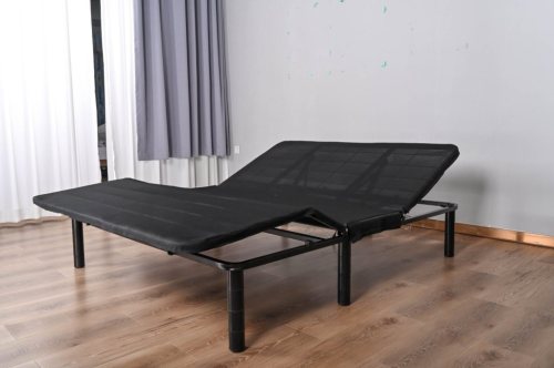 Konfurt Electric mesh adjustable bed metal frame with castorsmemory foam mattress