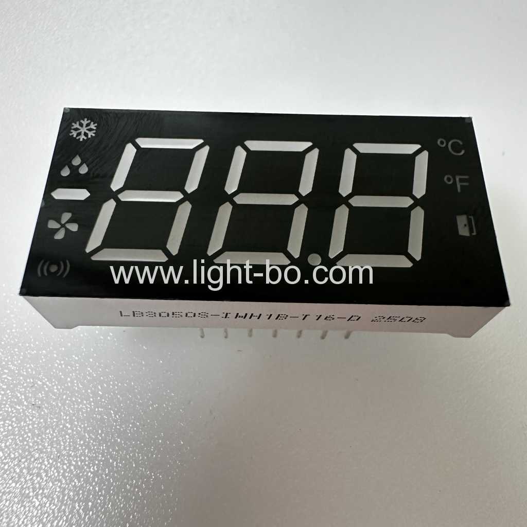 Custom Design Triple Digit LED Display 7 Segment Common anode for Refrigerator Temperature Controller