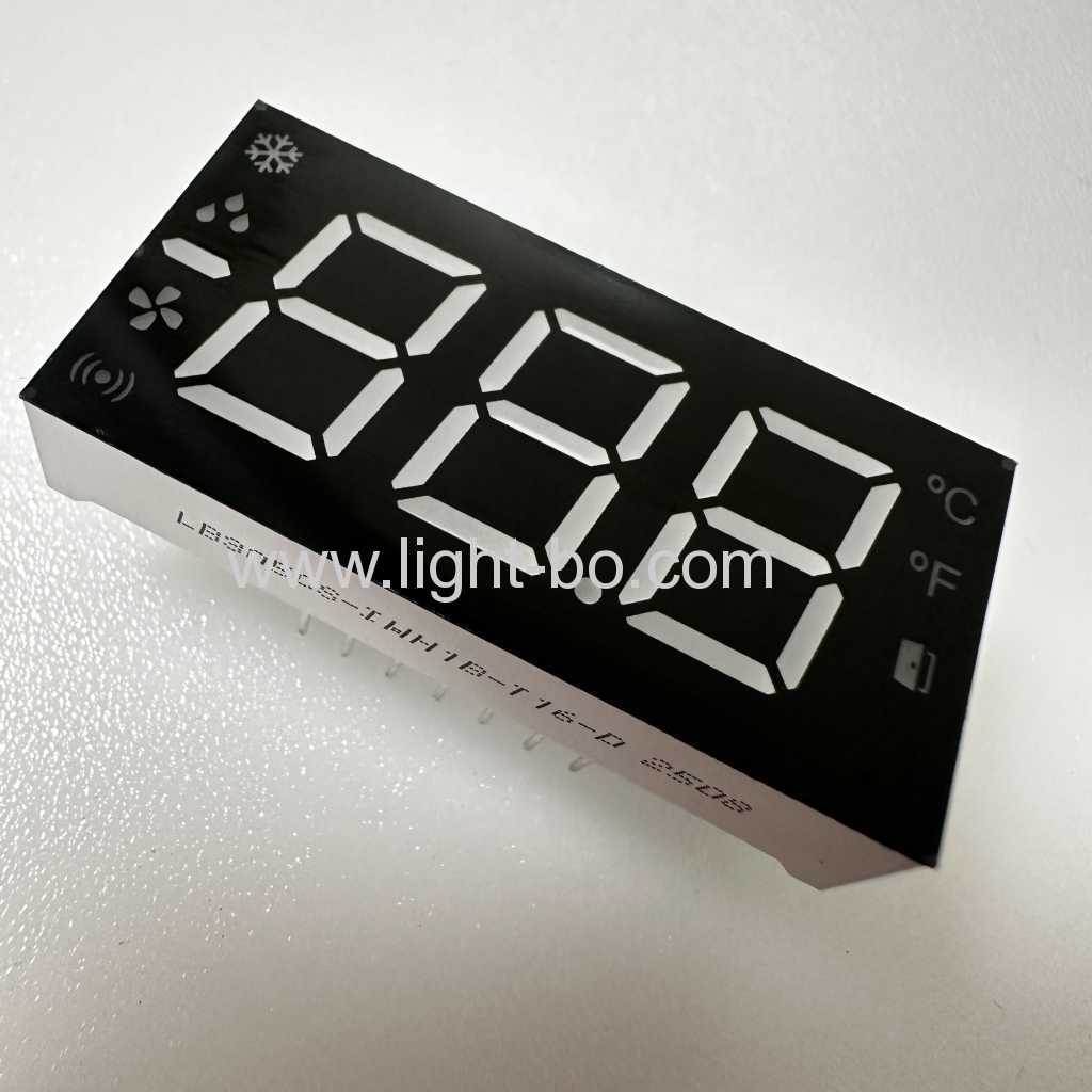 Custom Design Triple Digit LED Display 7 Segment Common anode for Refrigerator Temperature Controller