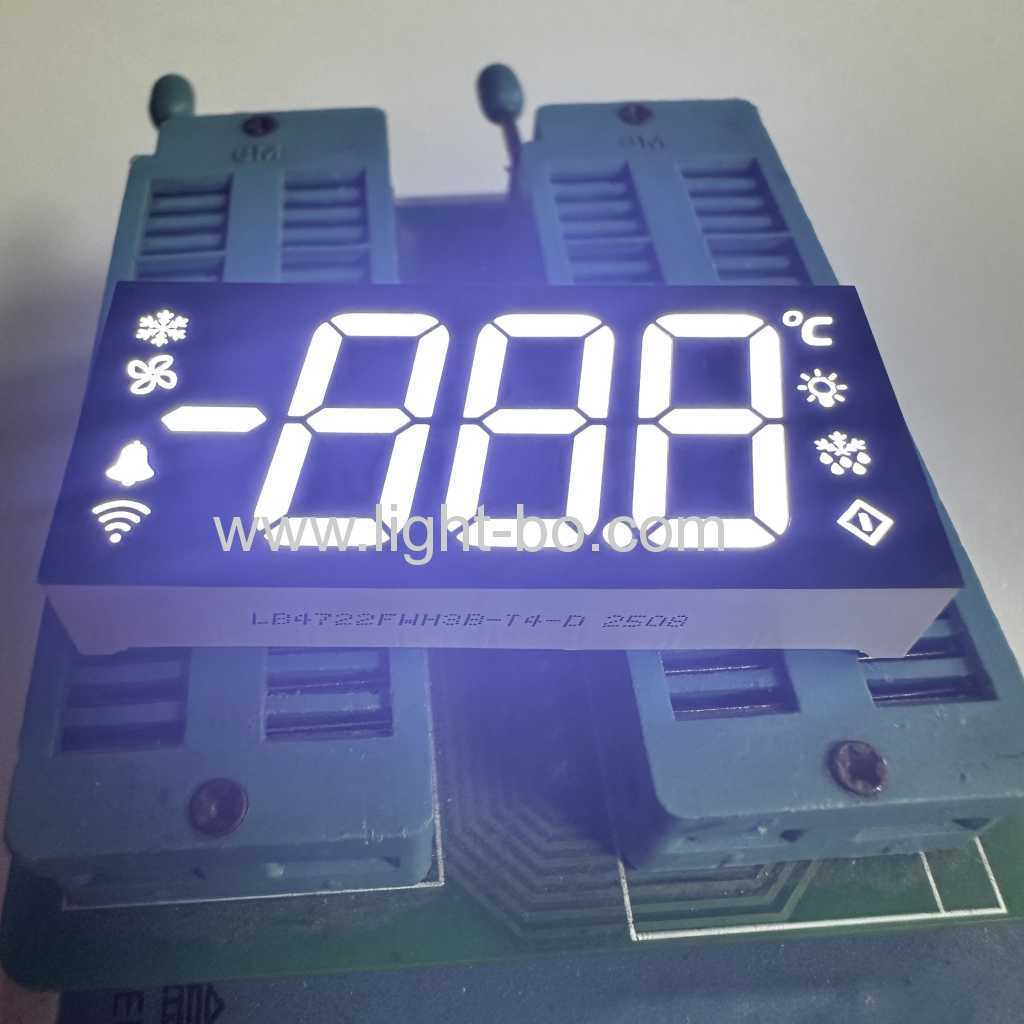 Ultra bright White LED Display 7 Segment 3 Digit 17mm Common cathode for refrigerator controller