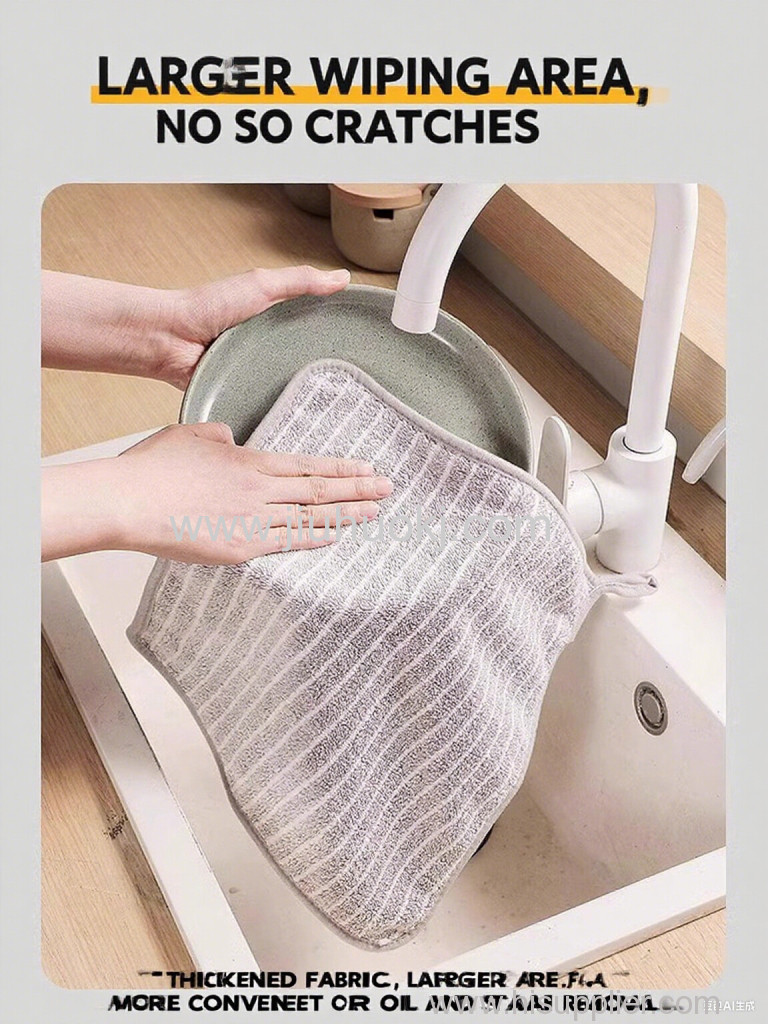 Non Stick Kitchen Dish Cloth Easy Clean Absorbent Lint Free Cleaning Towel for Washing Dishes