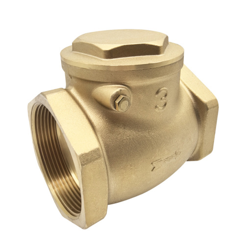 NPT Thread Spring Check Valve Brass Non Return One Way Horizontal Vertical Inline Water Check Valve