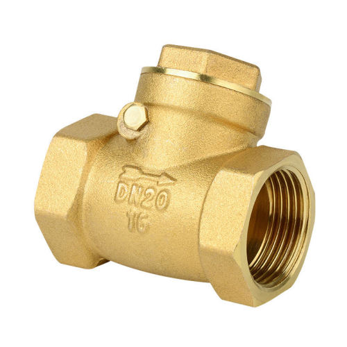 NPT Thread Spring Check Valve Brass Non Return One Way Horizontal Vertical Inline Water Check Valve