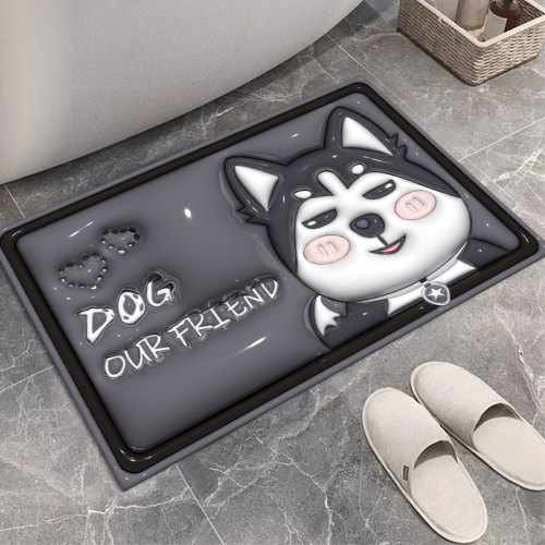 Home Use Cartoon Diatomaceous Earth Absorbent Mat Non-Slip Quick-Drying Pad for Bathroom Entrance Toilet Doorway