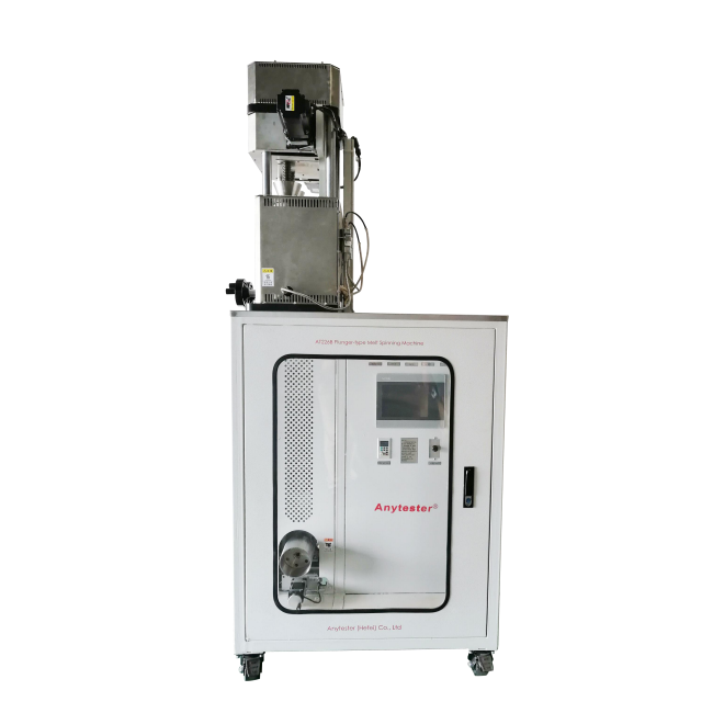 Plunger-type melt spinning machine