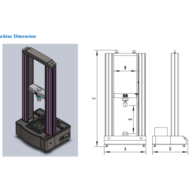 Universal testing machien used for quality control and production testing