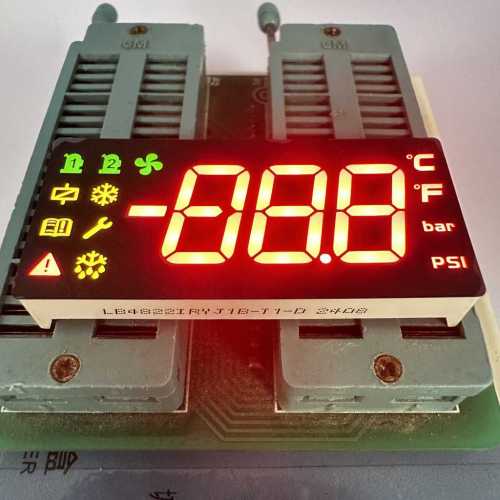 Custom LED Display 3 Digit 7 Segment Red/Yellow/Green Common anode for Refrigerator