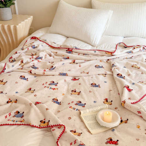 Ultra Soft Cartoon Fleece Blanket Reactive Dye No Fade No Shed Cozy Lightweight Plush for Bedroom Dorm Office