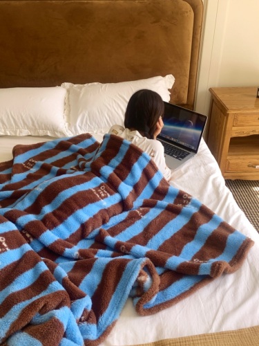 Polar Fleece Blanket Heavyweight Double Sided Print Soft Flannel Throw for Office Nap Couch Sofa Bed