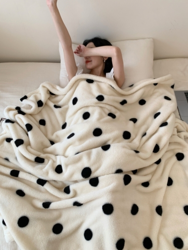 Polar Fleece Blanket Heavyweight Double Sided Print Soft Flannel Throw for Office Nap Couch Sofa Bed