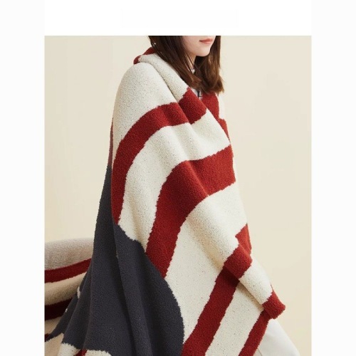 Half-Side Fleece Elephant Pattern Throw Blanket Soft Plush Lightweight for Office Nap Sofa Bedroom