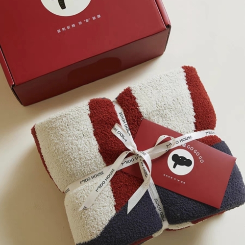 Half-Side Fleece Elephant Pattern Throw Blanket Soft Plush Lightweight for Office Nap Sofa Bedroom