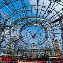 High-Strength Steel Space Frame for Airport Terminal Halls