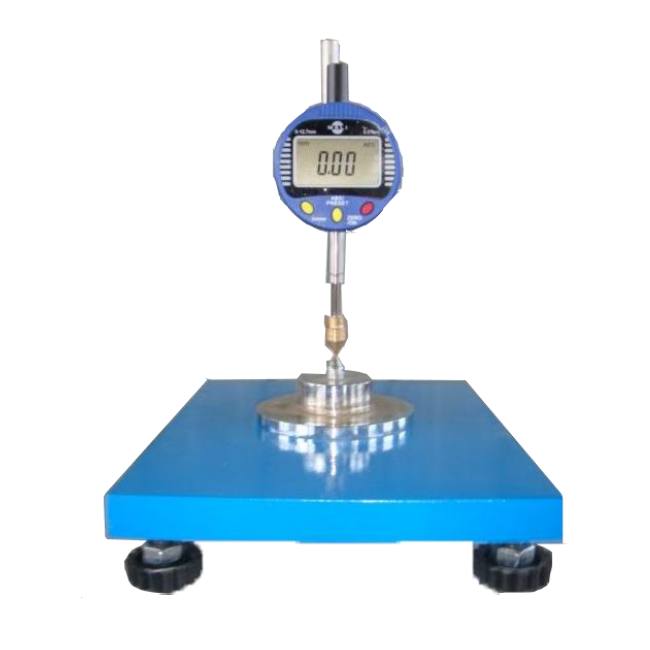 Textured geomembrane core thickness tester
