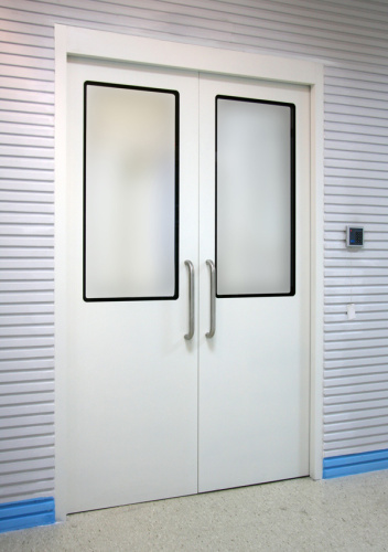 Hermetic hospital sliding door