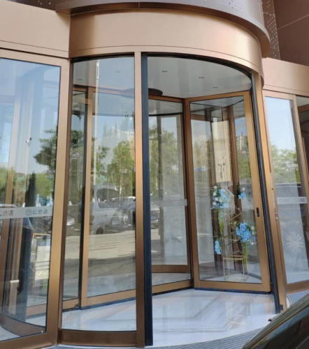 Automatic curved sliding door operator