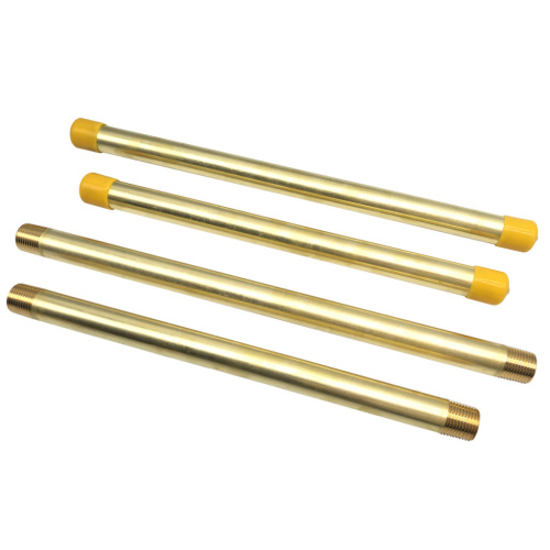 C36000 Brass Nipple Brass Pipe Fitting Threaded Long Nipple Tube Fittings NPT Male 12-inch 14-inch Length Nipple