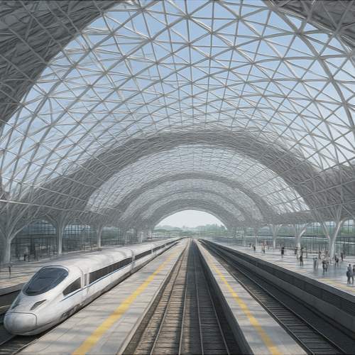 China Custom Train Station Space Frame Roof Structure