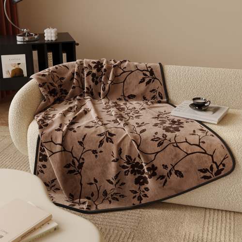 Vintage Retro Flannel Blanket Reversible Soft Plush Mid Century Modern Design for Home Sofa Travel