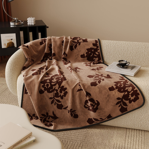 Vintage Retro Flannel Blanket Reversible Soft Plush Mid Century Modern Design for Home Sofa Travel