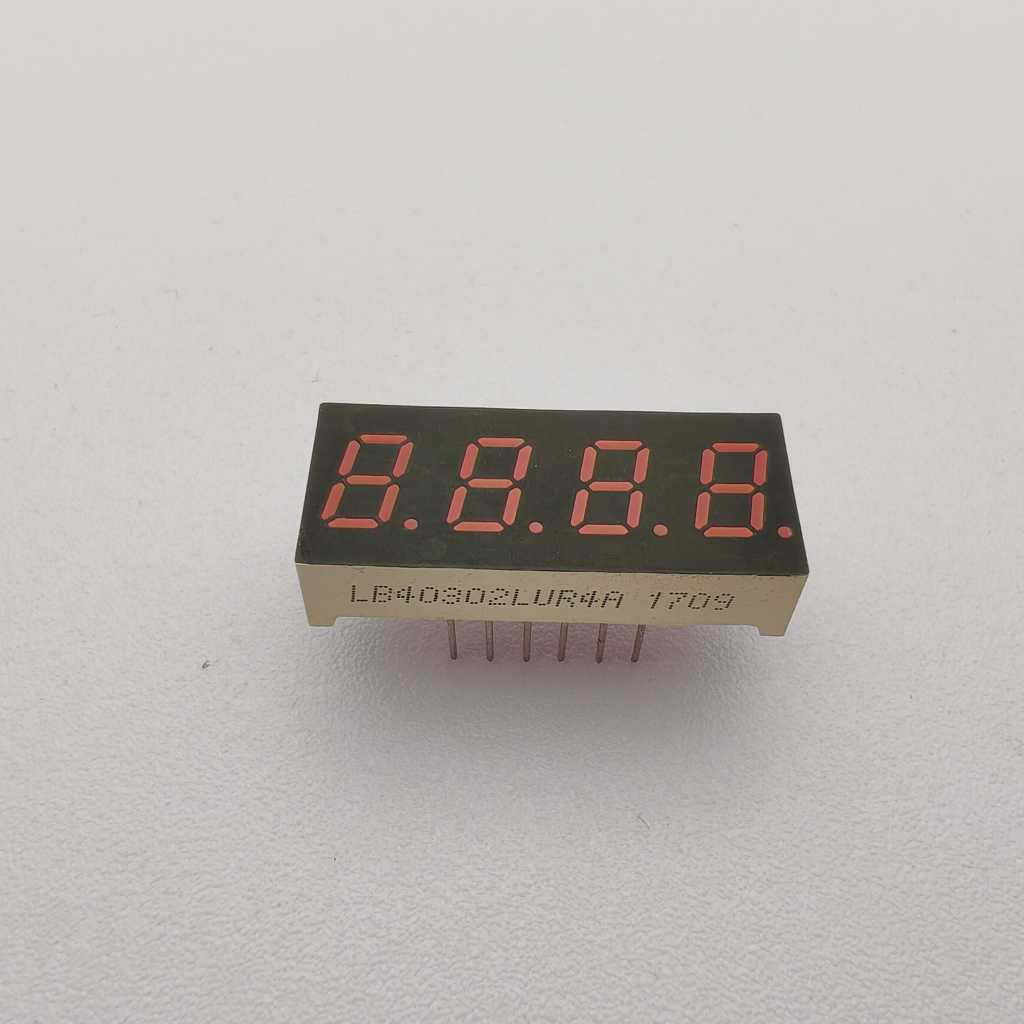 4-Digit Ultra Bright Red 7-Segment LED Display for Instrument Panels