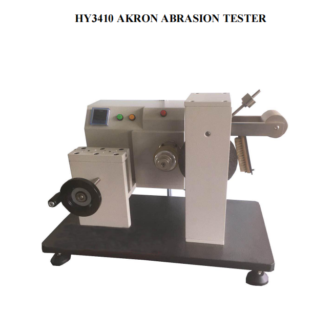 Akron abrasion tester with digital setting and display of abrasion times auto stop