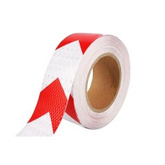 # 50mmx25M PVC Red/White Arrow Glass Bead Reflective Warning Tape
