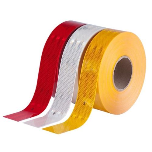 # 50mmx25M PVC Golden Yellow Prismatic Honey Comb(Glass Bead) Reflective Tape