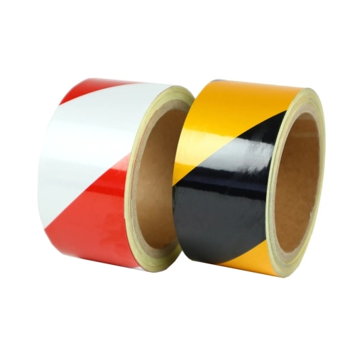 # 50mmx25M PVC Plain Golden Yellow/Black Chevron Reflective tape Economy Grade
