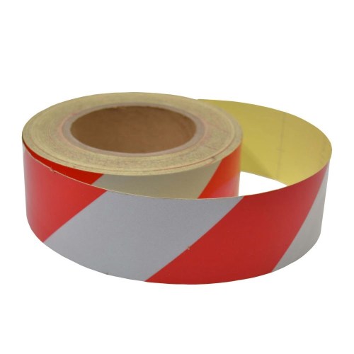 50mmx25M PVC Plain Red/White Chevron Reflective tape Engineering Grade