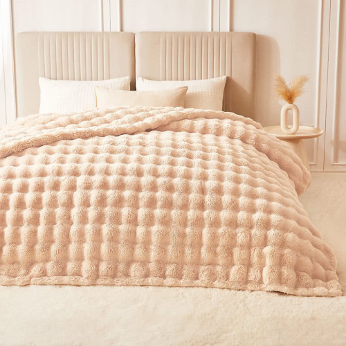 Sam's Club Style Customizable Anti Static Puff Comforter Reversible Plush Blanket 180x200cm Brand Logo