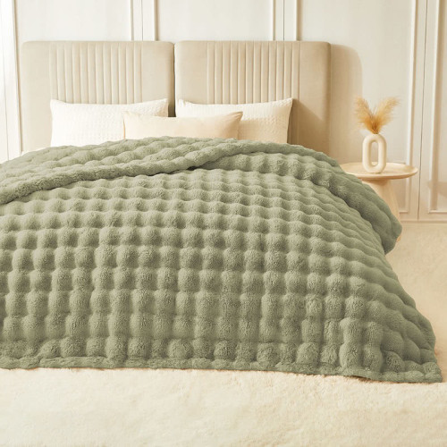 Sam's Club Style Customizable Anti Static Puff Comforter Reversible Plush Blanket 180x200cm Brand Logo