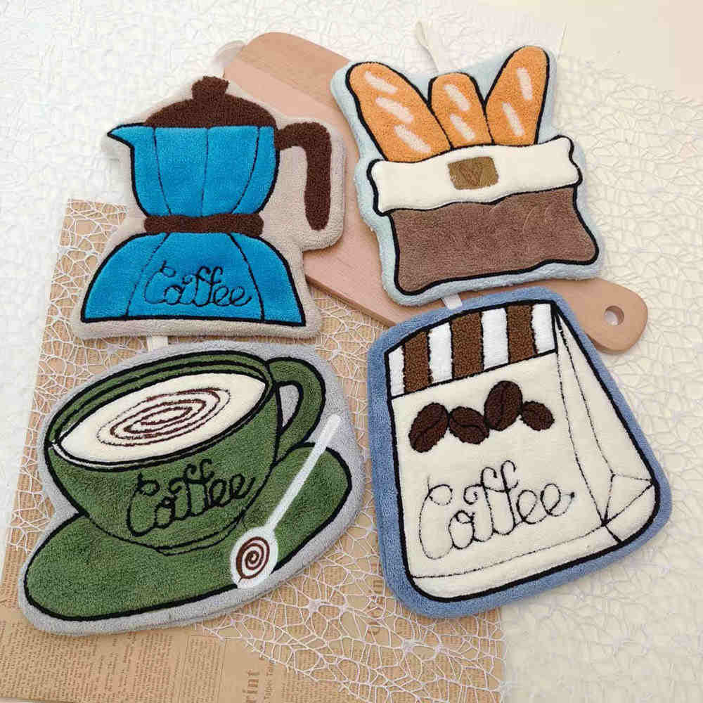 Unleash Kitchen Joy with Cartoon-Print Hand Towels: Super Absorbent, Quick-Drying & Customizable!