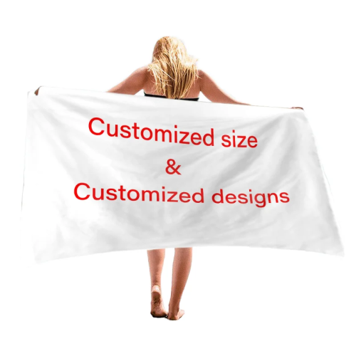 Custom Logo & Size World Cup Print Beach Towel Quick Dry Super Absorbent Large Sports Swimming Towel