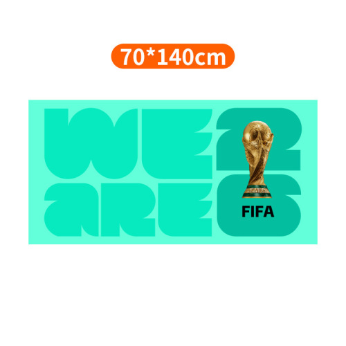 Custom Logo & Size World Cup Print Beach Towel Quick Dry Super Absorbent Large Sports Swimming Towel