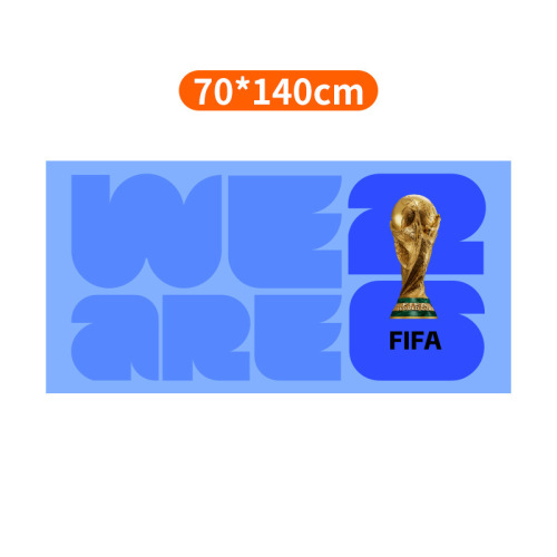 Custom Logo & Size World Cup Print Beach Towel Quick Dry Super Absorbent Large Sports Swimming Towel