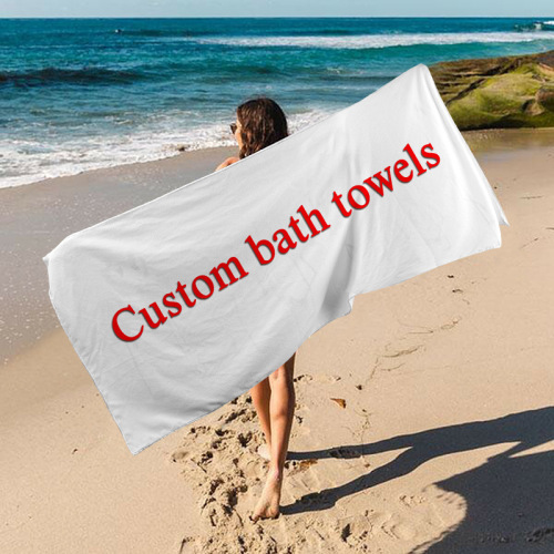 Custom Logo & Size World Cup Print Beach Towel Quick Dry Super Absorbent Large Sports Swimming Towel