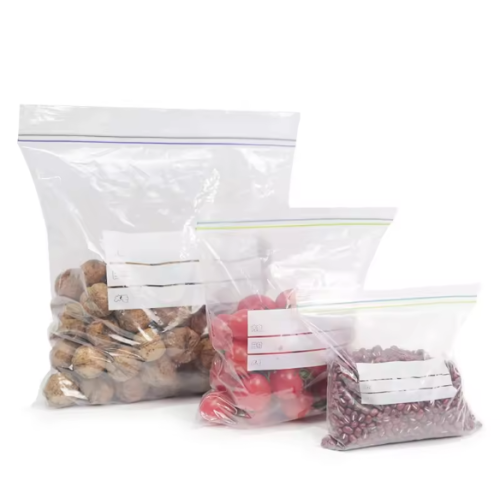 60PCS 0.4Lx30 1Lx30 Resealable Food Bags Zip Lock Bags with Click Seal Closure