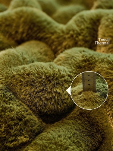 Extra Long Plush Rabbit Fur Sofa Throw Blanket 2.5cm Thick Pile Full Couch Cover for Winter Warmth