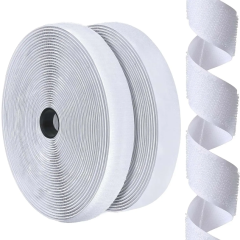 #20mmx25M Roll Adhesive Hook(only) Tape White in Customized Color Box Packing