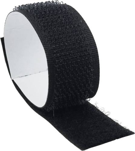 #20mmx2M Roll Self Adhesive Hook(only) Tape Black in Blister Card Packing