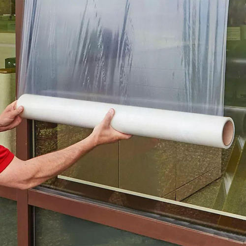 40mic/50micx750mmx100M PE Adhesive Windows and Doors Glass Protection Film