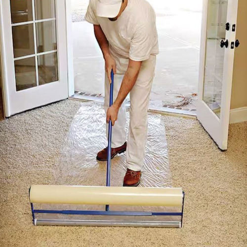 40mic/50micx1000mmx100M PE Adhesive Carpet Protector Film/PE Surface Protective Film