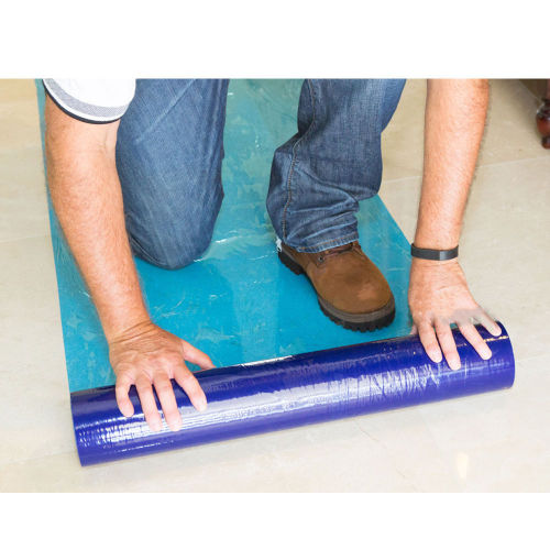 40mic/50micx1000mmx100M PE Adhesive Carpet Protector Film/PE Surface Protective Film