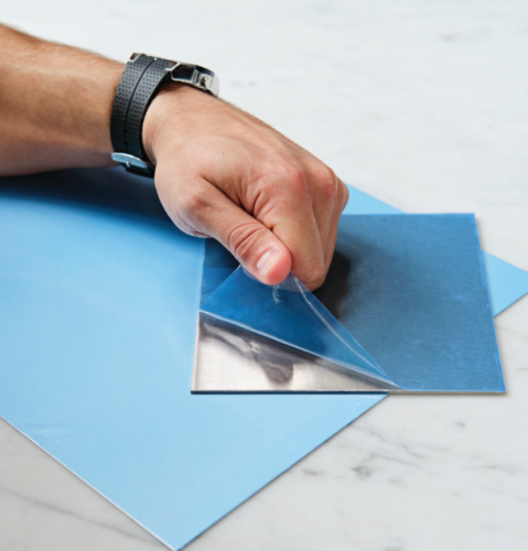 50micx250mmx100M PE Adhesive Stainless Steel Protector Film