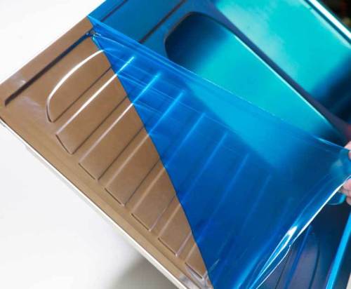 50micx250mmx100M PE Adhesive Stainless Steel Protector Film