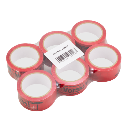 #36micx48mmx66M 6PK "VORSICHT GLAS!" Printing Packing Adhesive Tape